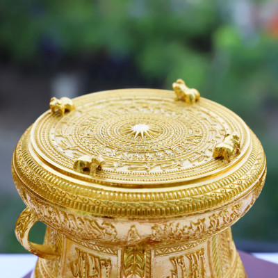 Quà tặng cho người Nhật Bản: Trống đồng mạ vàng TDF08