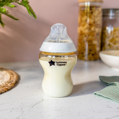 Bình Sữa PPSU Ty Siêu Mềm Tự Nhiên Tommee Tippee Natural Start 260ml, Núm Ty Của Bình 3-6 tháng