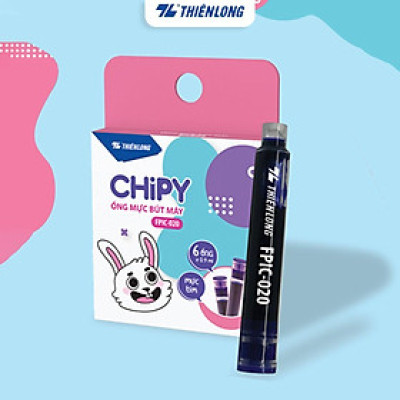 Hộp 6 ống mực bút máy CHiPY Thiên Long FPIC-020 - Sử dụng cho bút máy FTC-020