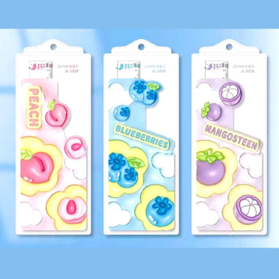 Bộ thước kẻ 4 món - túi đựng nhựa trong hoạt hình dễ thương - Giao mẫu ngẫu nhiên