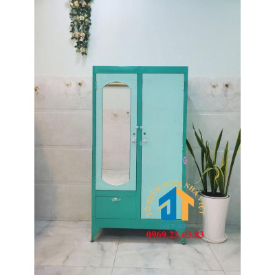 Tủ sắt quần áo giá rẻ ngang 0.9m cao 1m8