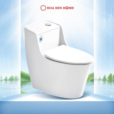 Bồn cầu trứng một khối TUSLO PRO COCT009 xả xoáy nhiều mạnh mẽ, tiết kiệm nước, men nano trắng sáng kháng khuẩn - Hoa Sen Home - Hàng chính hãng