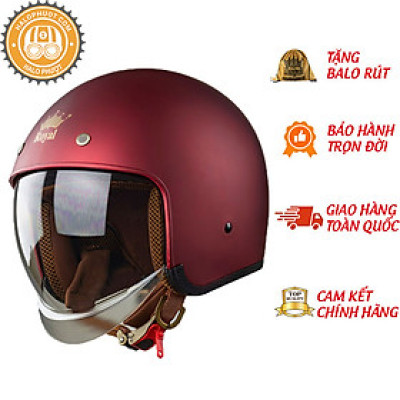 Mũ Bảo Hiểm 3/4 Đầu Kính Âm Royal M139 Thời Thượng, Hiện Đại
