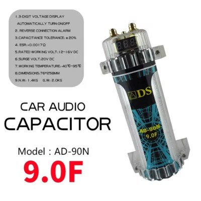Tụ điện kỹ thuật số 9.0 Farads cho âm thanh xe hơi KUERL công suất 10000 W