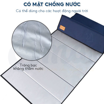 Đệm ngủ trưa văn phòng gấp gọn EMA loại cao cấp dày 1cm - tặng kèm túi đựng
