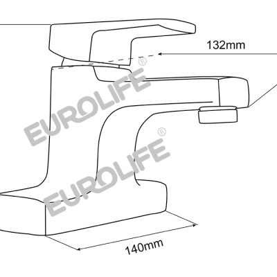 Vòi Lavabo nóng lạnh 2 chân Đồng mạ Chrome Eurolife EL-DAISY 03 (Trắng bạc)