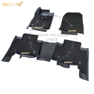 Thảm lót sàn 2 lớp  xe ô tô TOYOTA PRADO 2010+ Nhãn hiệu Macsim 3W chất liệu nhựa TPE đúc khuôn cao cấp - màu đen