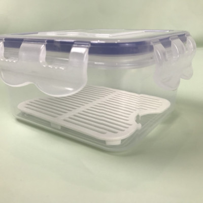 [TẶNG KHAY RÁO NƯỚC] Bộ 2 Hộp Đựng Thực Phẩm VIETSON 600ml Nắp Khóa 4 Cạnh Kín Hơi