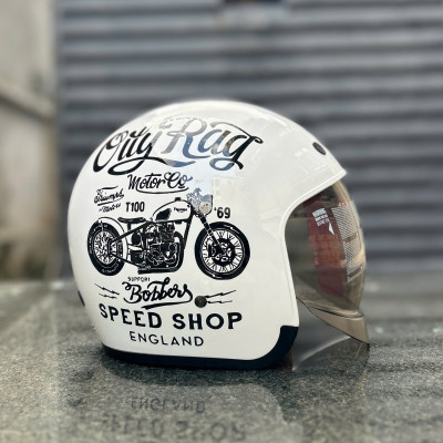 Mũ bảo hiểm xe máy 3/4 Royal M139 kính âm màu tem đa dạng nhiều size cho nam nữ