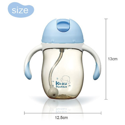 Bình Uống Nước Có Tay Cầm Cho Bé KuKu Duckbill - Nhựa PPSU Cao Cấp - 200ml