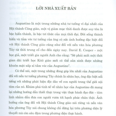 Triết Học Tôn Giáo Của AUGUSTINO (Sách chuyên khảo)
