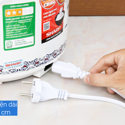 Nồi cơm điện nắp gài Sharp 1.8 lít KS-183TJV-CR - Hàng chính hãng
