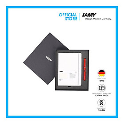 Lamy Notebook A5 Softcover White + Lamy Safari Red - GSNSa0030