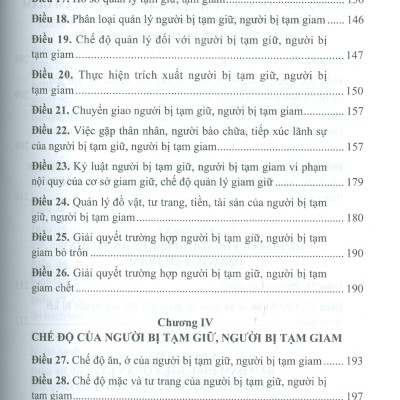 Chỉ Dẫn Tra Cứu, Áp Dụng Luật Thi Hành Tạm Giữ, Tạm Giam Hiện Hành Góp Phần Thực Hiện Nguyên Tắc Hiến Định "Công Nhận, Tôn Trọng, Bảo Vệ Và Bảo Đảm Quyền Con Người" (Sách tham khảo) - 