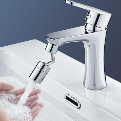 Loại INOX - Đầu Nối Vòi Nước Tăng Áp Thông Minh, 2 Chế Độ Nước, Xoay 720 độ - Hàng Nhập Khẩu