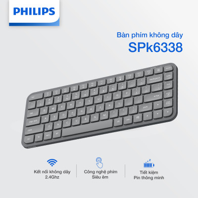 Bàn phím không dây Philips SPK6338 - Hàng chính hãng