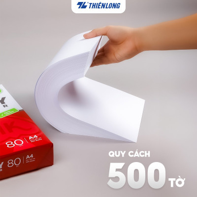 Combo 5 Ream giấy A4 80 gsm IK Copy (500 tờ) - Hàng nhập khẩu Indonesia Hàng nguyên thùng chất lượng cao