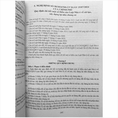 Sách Luật Nhà Ở và Văn Bản Hướng Dẫn Thi Hành (V2482D)