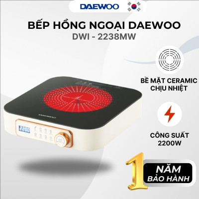 Bếp hồng ngoại Daewoo công suất 2200W, điều khiển cảm ứng - Hàng chính hãng