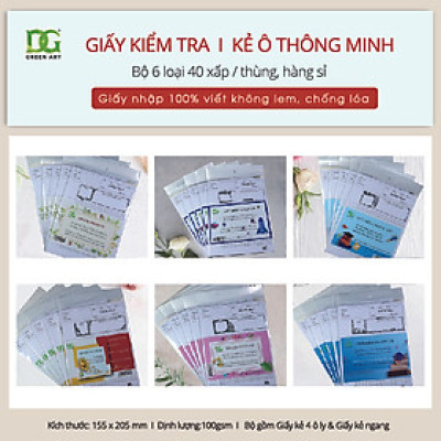 Giấy kiểm tra bán sỉ chất lượng cao, giá tốt nhất cho cửa hàng trường học và các trung tâm giáo dục, giao hàng toàn quốc, hàng chính hãng Green Art