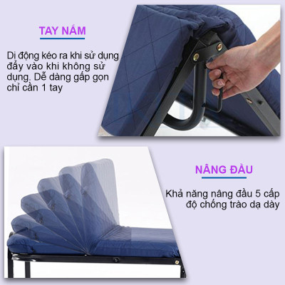 Giường gấp ba khúc Nikita GB75