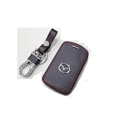 Bao Da Chìa Khóa Dành Cho Xe Ô Tô Mazda 3 2020 (Da Thật) Logo 3D