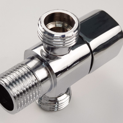 Van T chia giảm áp và khóa 2 đường nước Eurolife EL-X20 (Trắng bạc)