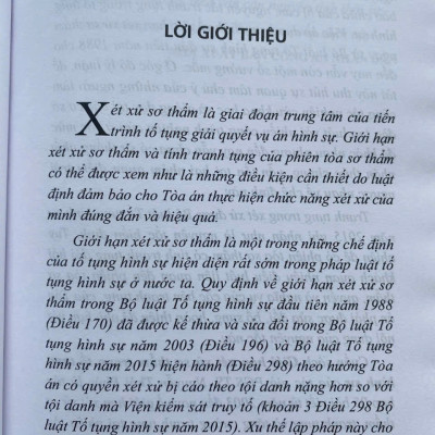 Giới Hạn Xét Xử Sơ Thẩm Trong Tố Tụng Hình Sự 