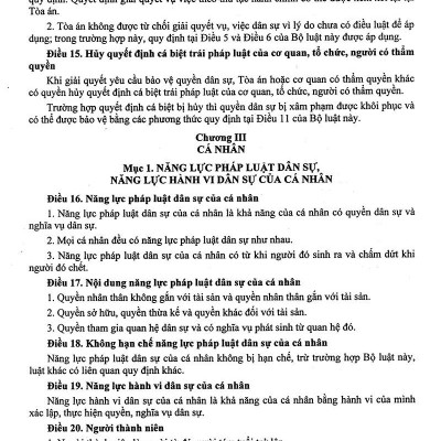 Bộ Luật Dân Sự - Bộ Luật Tố Tụng Dân Sự - Luật Tổ Chức Toàn Án Và Văn Bản Hướng Dẫn Thi Hành