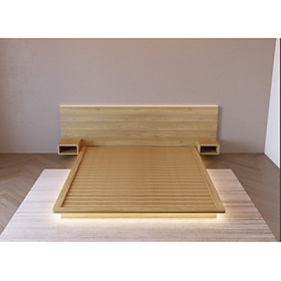 Giường ngủ gỗ CT15 Juno Sofa màu vàng nhạt 