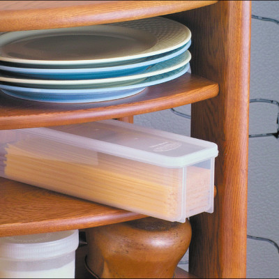 Hộp nhựa đựng & bảo quản đũa thìa, mỳ ống Sanada Seiko 1.3L nắp kín - nội địa Nhật Bản