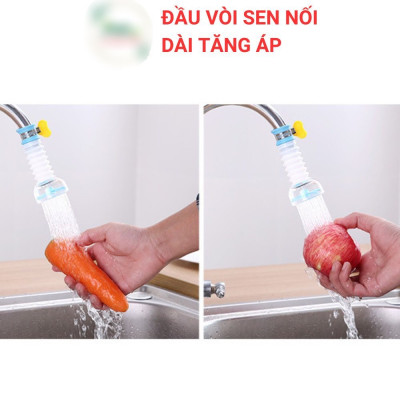 Vòi tăng áp suất   có thể xoay 360 độ cho bồn rửa chén , thiết kế dạng vòi sen dùng để điều chỉnh dòng nước ở bồn rửa  , có than hoạt tính phù hợp với tất cả các vòi 