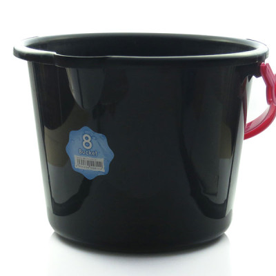 Xô nhựa có quai xách Yamada 7.5L - màu đen, làm từ nhựa PP cao cấp - nội địa Nhật Bản