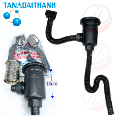 Bộ Chậu Rửa Bát Inox 1 Hộc 1 Bàn TÂN Á ĐẠI THÀNH Có Chân Kèm Vòi Nước Lạnh - Hàng Chính Hãng Tặng rổ rút, dây cấp inox, đầu nối ống xả chống hôi