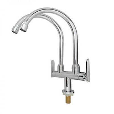 Vòi Rửa Chén Đôi Đồng Thau Mạ Chrome