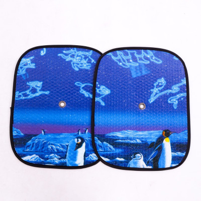 Bộ 4 tấm che chống nắng cho cửa sổ ô tô họa tiết ngẫu nhiên