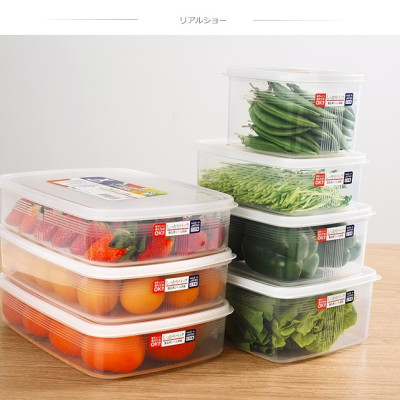 Combo 02 hộp nhựa cao cấp bảo quản thực phẩm Nakaya hình chữ nhật - Nội địa Nhật Bản