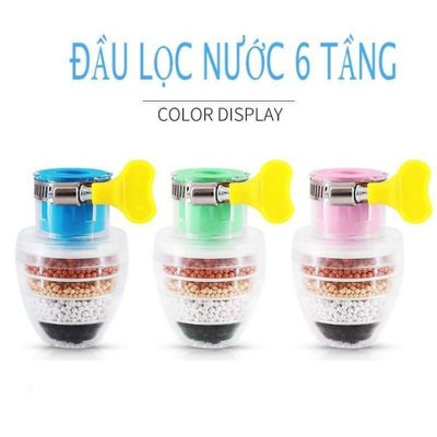 Đầu Lọc Nước Trực Tiếp Tại Vòi 6 Tầng Kèm Cổ Dê Có Co Tăng Giảm Phù Hợp Nhiều Loại Vòi Tiện Lợi Đem Lại Nguồn Nước Tinh Khiết Cho Gia Đình