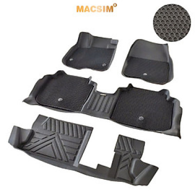 Thảm 2 lớp (sd3) dạng lưới lục giác cho Honda CRV 2024+ bề mặt cao su siêu sạch nhãn hiệu Macsim