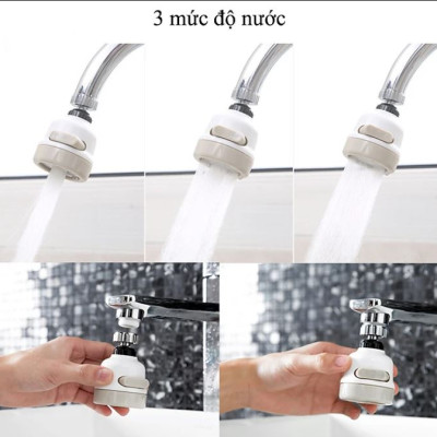 Đầu Vòi Tăng Áp 3 Mức Độ Cho Bồn Rửa Chén- Hàng Chính Hãng
