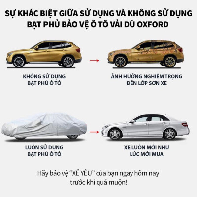 Bạt trùm xe ô tô Toyota Fortuner vải dù oxford cao cấp , áo bạt phủ trùm che kín