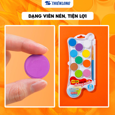 Bộ 12 Màu nước dạng nén Thiên Long Colokit WACO-C001