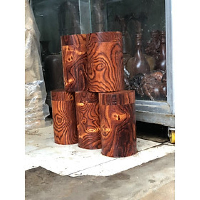 Hộp đựng trà gỗ trắc kt cao 20×10cm