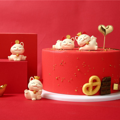 Mô Hình Mèo Mai Mắn Mèo Tài Lộc Trang Trí KAI.N_ Hàng Chính Hãng