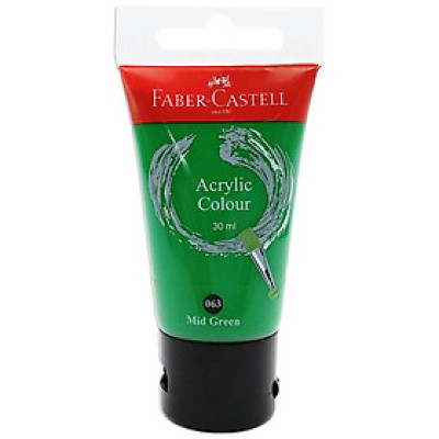 Tuýp màu vẽ acrylic 30ml midgreen (xanh lá trung tính) Faber 1183063