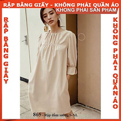 Rập giấy A0 đầm nữ  mã 865 (BẢN VẼ)