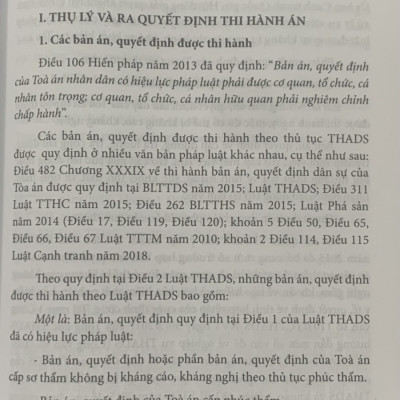 Cẩm nang thi hành án dân sự (Tái bản lần thứ hai, có sửa đổi, bổ sung)