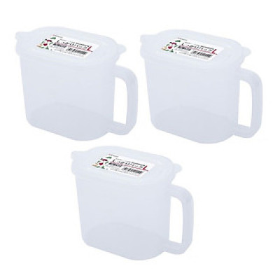 Combo 03 chiếc Hộp thực phẩm có tay cầm Nakaya 1000ml hàng nội địa Nhật Bản K155#