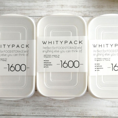 Hộp nhựa nắp mềm Whity Pack 1600ml dùng được trong lò vi sóng - nội địa Nhật Bản