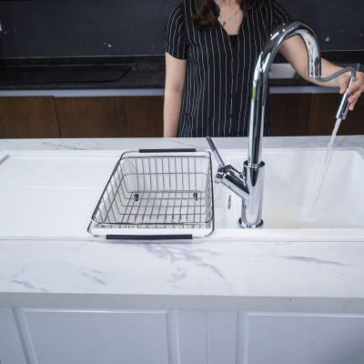 Vòi rửa bát kéo dây Konox, Model Ponte Grey, 4 phiên bản màu, Bề mặt mạ PVD 5 lớp cao cấp, Lõi đồng tiêu chuẩn CW617N, Linh kiện phụ trợ dòng chảy nhập khẩu châu Âu, Bảo hành chính hãng 5 năm, Hàng chính hãng